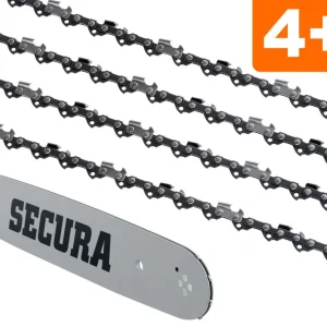 4 Sägeketten VM + Schwert passend für Dolmar PS250 40cm 3/8LP 57TG 1,3mm Ausverkauf
